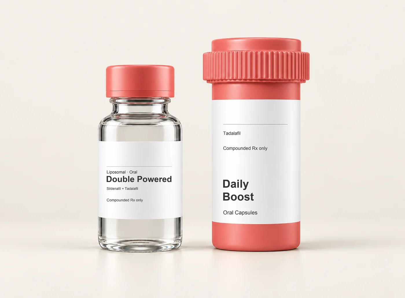 LongevityX MD compounded Double Powered liposomal vial and Daily Boost oral capsules