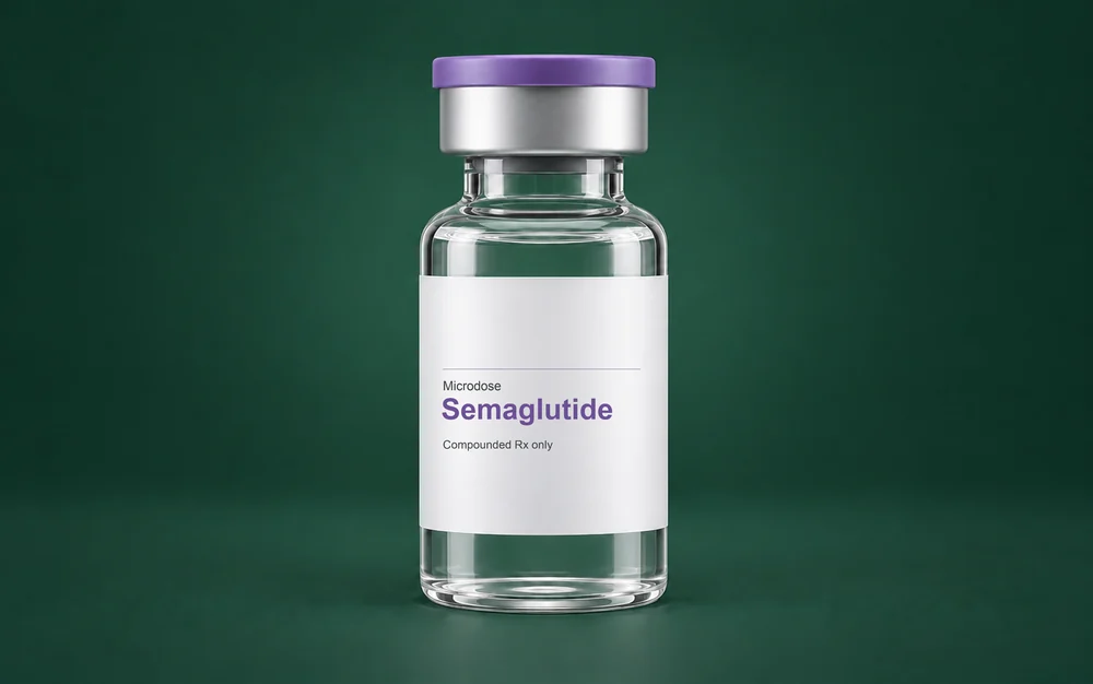 LongevityX MD compounded microdose semaglutide vial