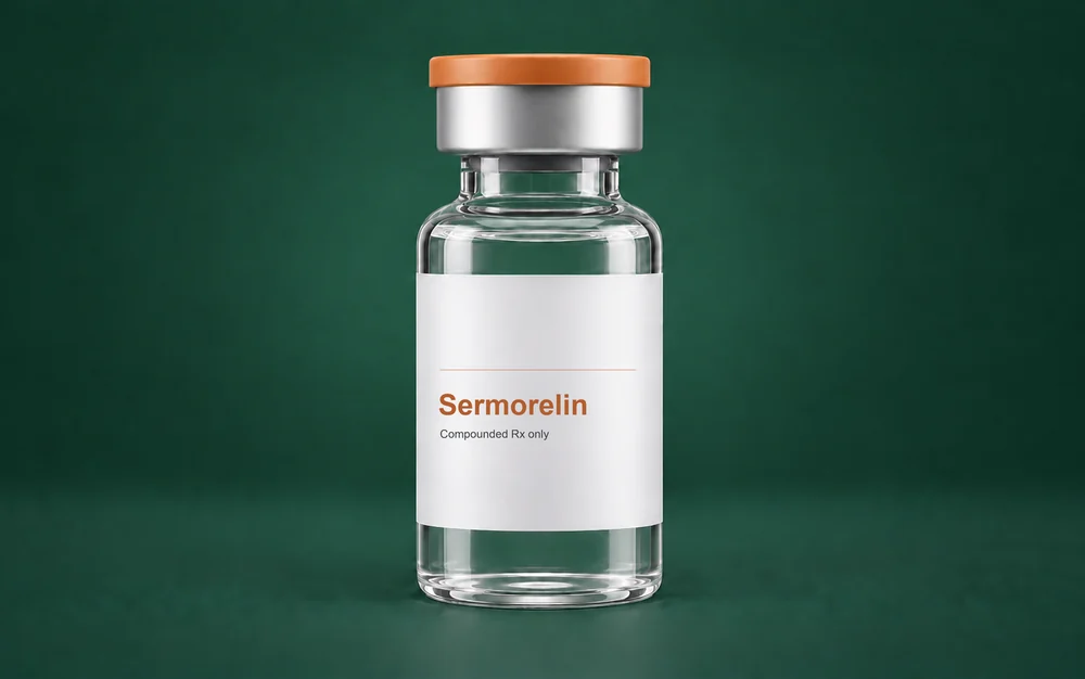 LongevityX MD compounded sermorelin injection vial
